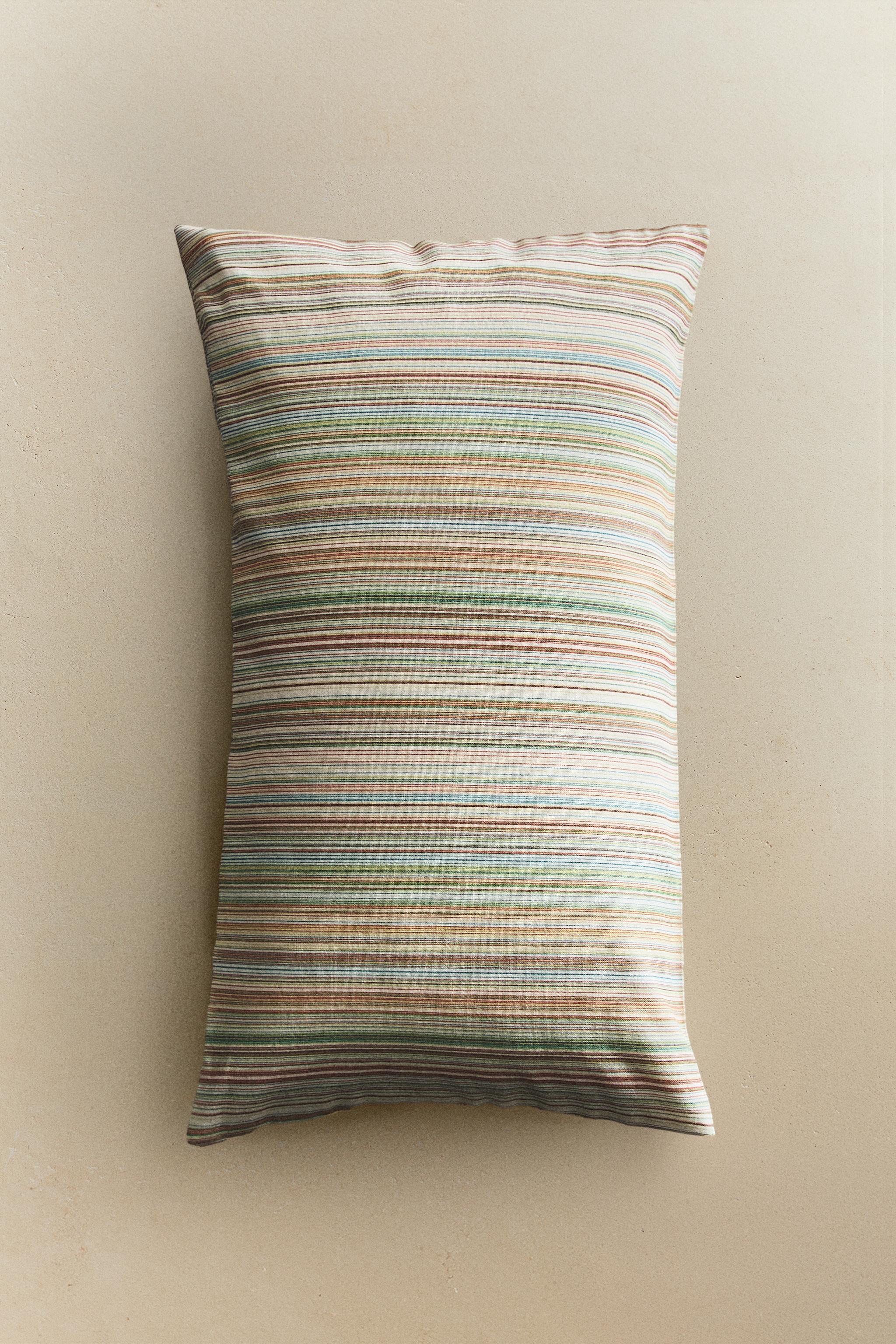 STRIPED THROW PILLOW COVER