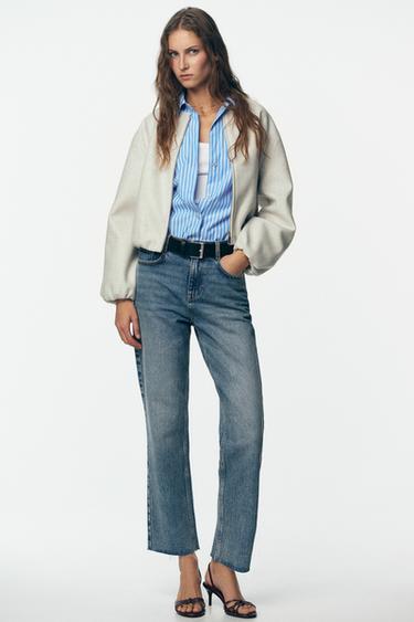 SOFT BOMBER JACKET - Ecru by Zara - Image 0