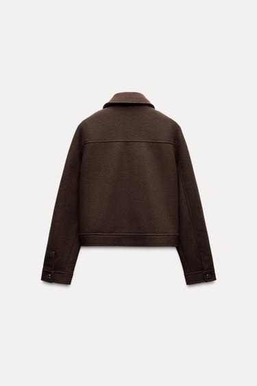 BLOUSON DOUX À ZIP - Marron de Zara - Image 2