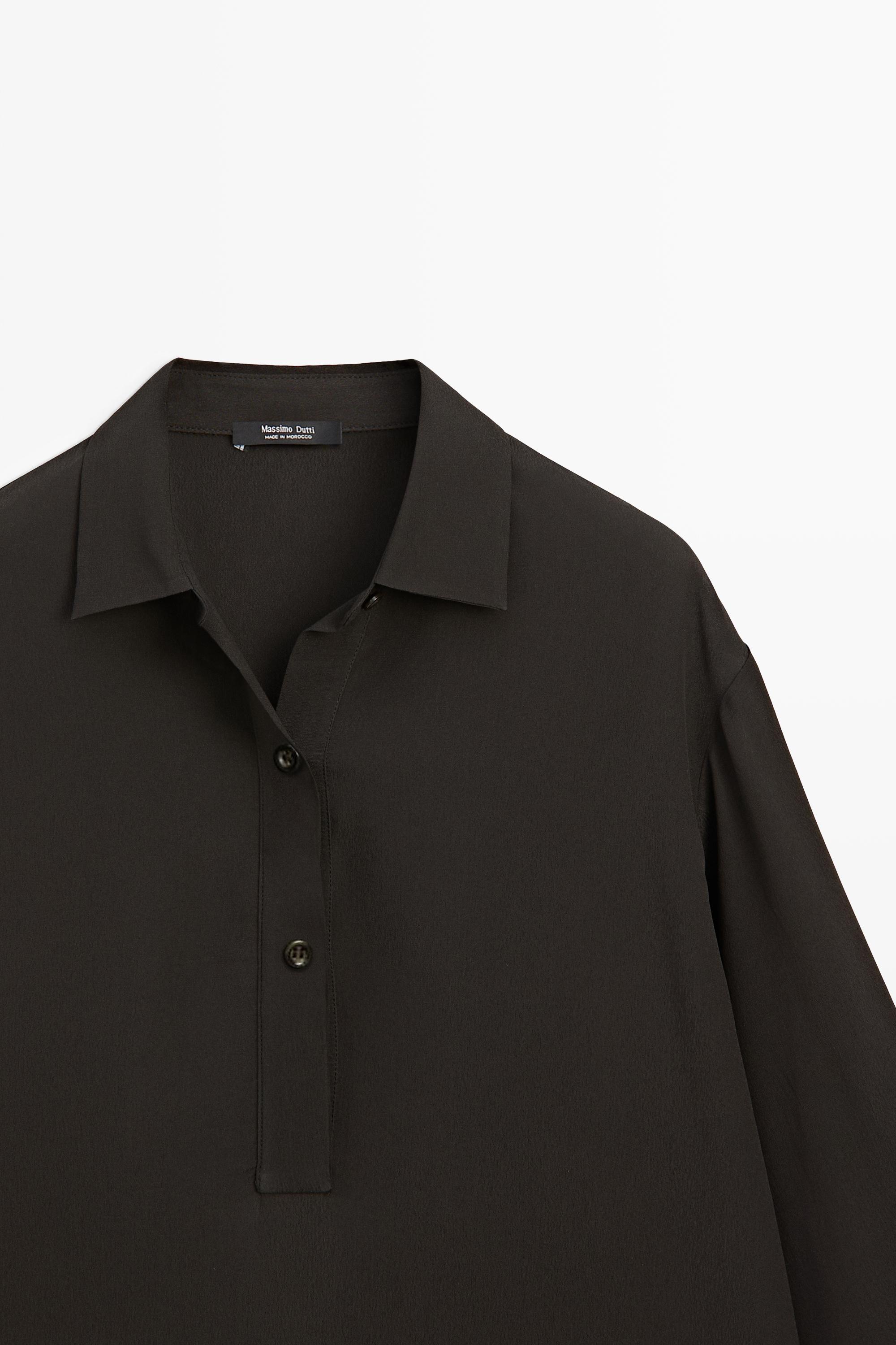 Flowing button-up shirt