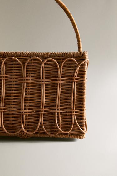 RATTAN PICNIC HAMPER WITH HANDLE - Light beige by Zara - Image 4