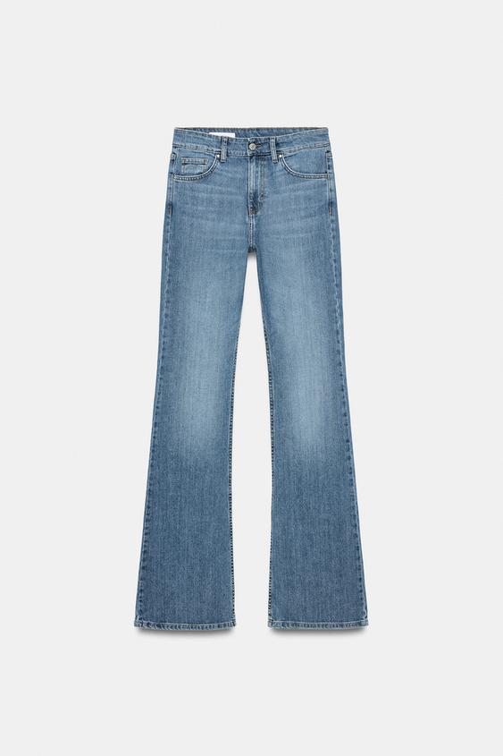 JEANS FLARE ZW COLLECTION TIRO BAJO - Azul de Zara - Imagen 0