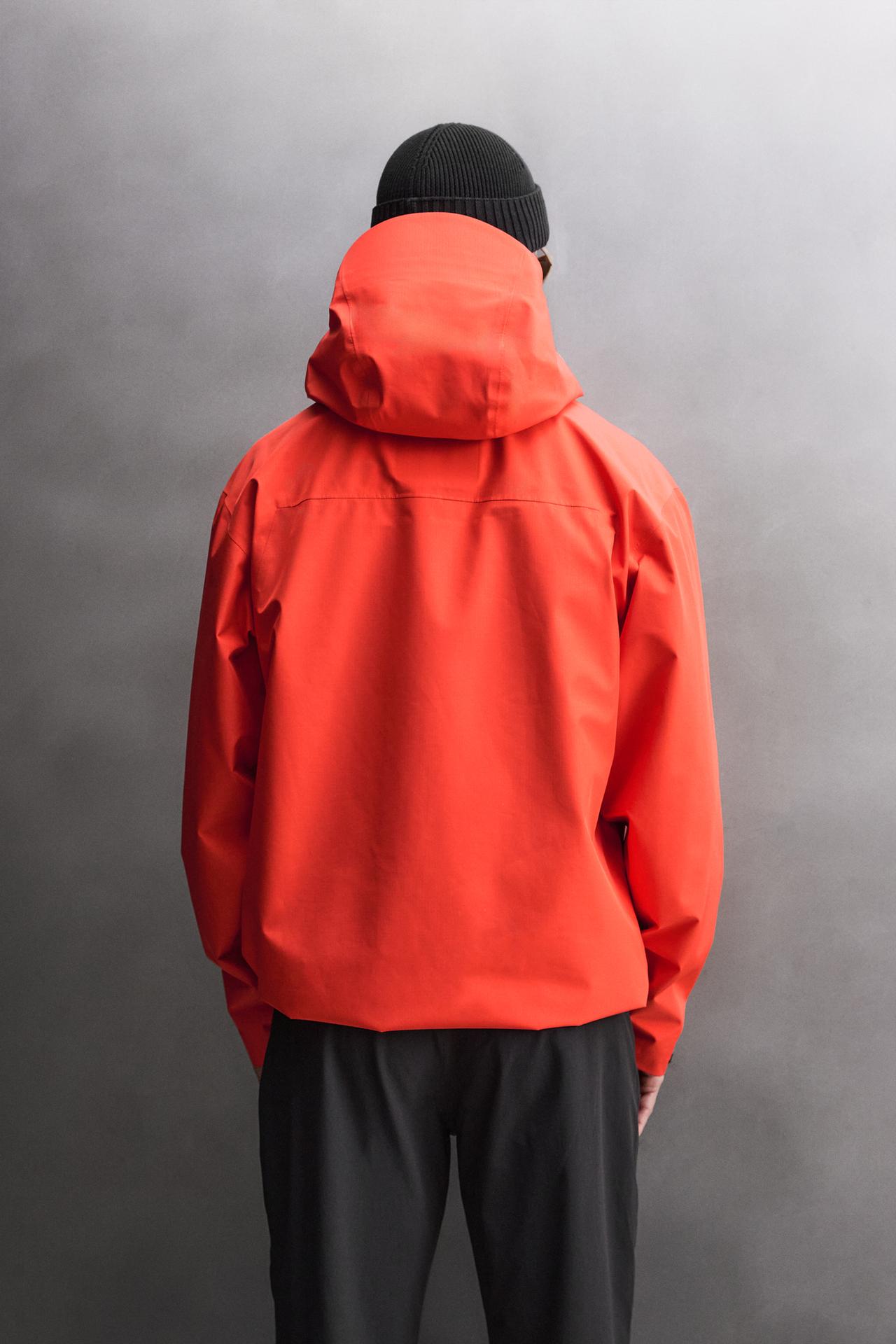 WATERPROOF TECHNICAL JACKET — Red / Orange