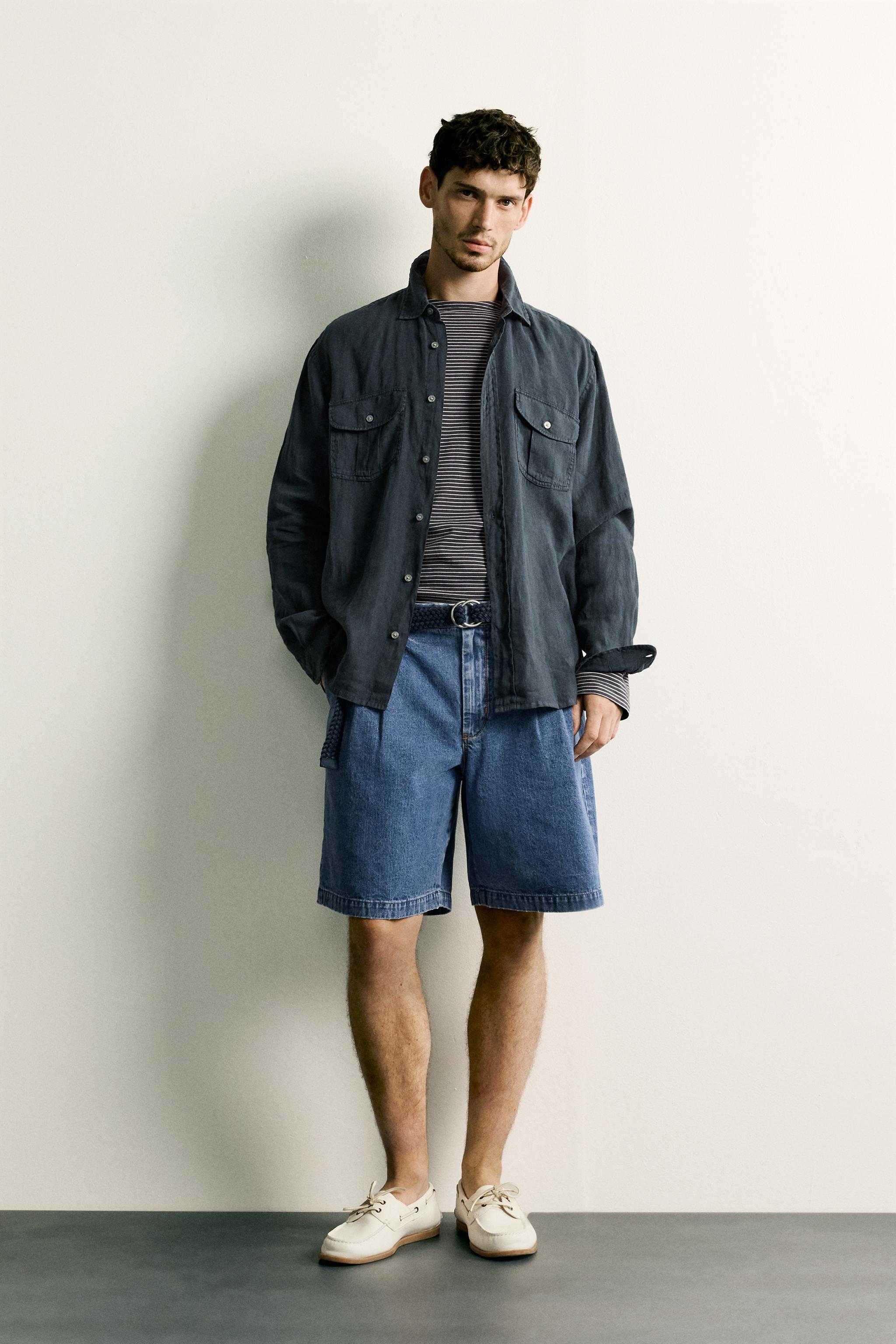 RELAXED FIT 100% LINEN SHIRT