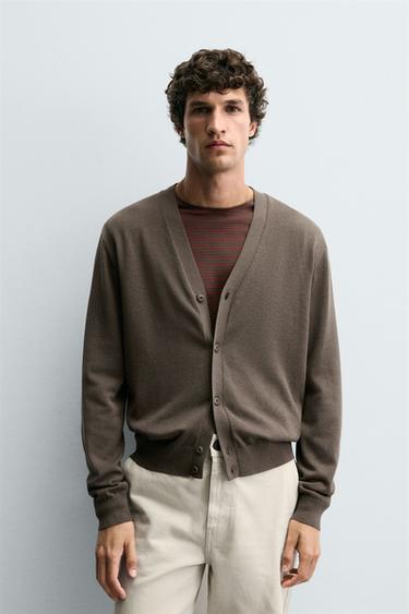 SWEATER LIGERO ESTRUCTURA - Visón de Zara