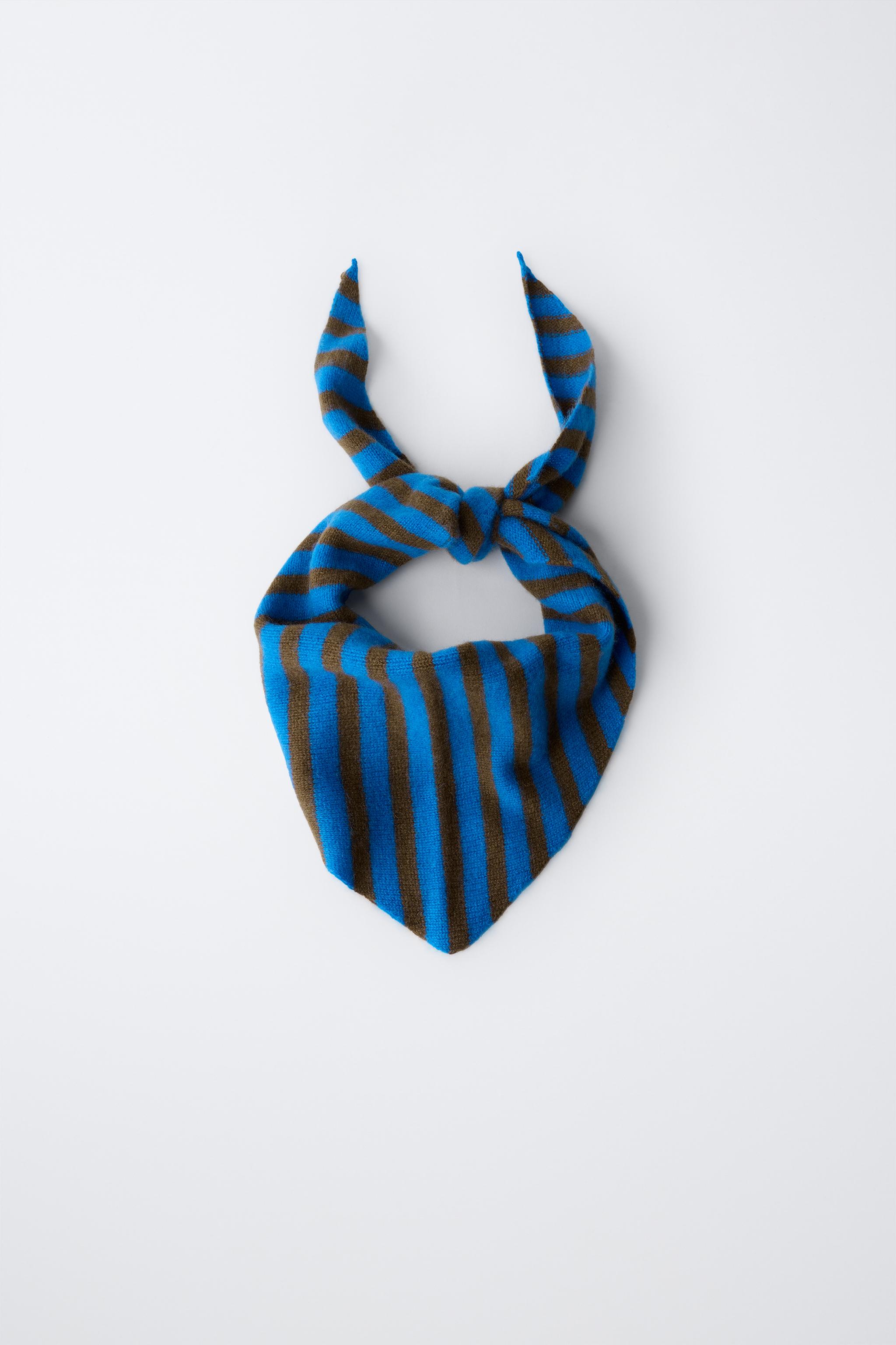 STRIPED 100% CASHMERE SCARF
