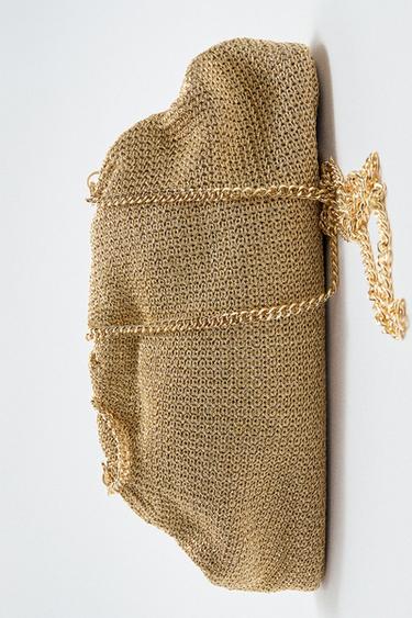 SAC ENVELOPPE TRESSÉ - Or de Zara
