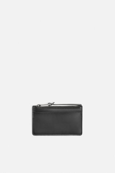 KARTENETUI AUS NAPPALEDER - Schwarz von Zara