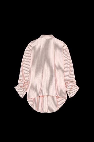 STRIPED ZW COLLECTION SHIRT - Pink by Zara