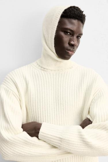 KNITTED ALPACA BALACLAVA - Ecru by Zara - Image 1