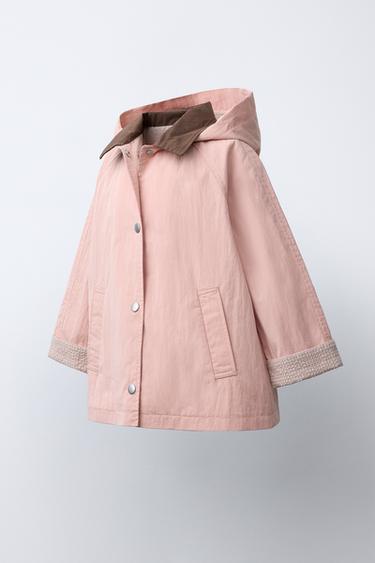 PARKA LÉGÈRE À CAPUCHE - Rose de Zara - Image 1