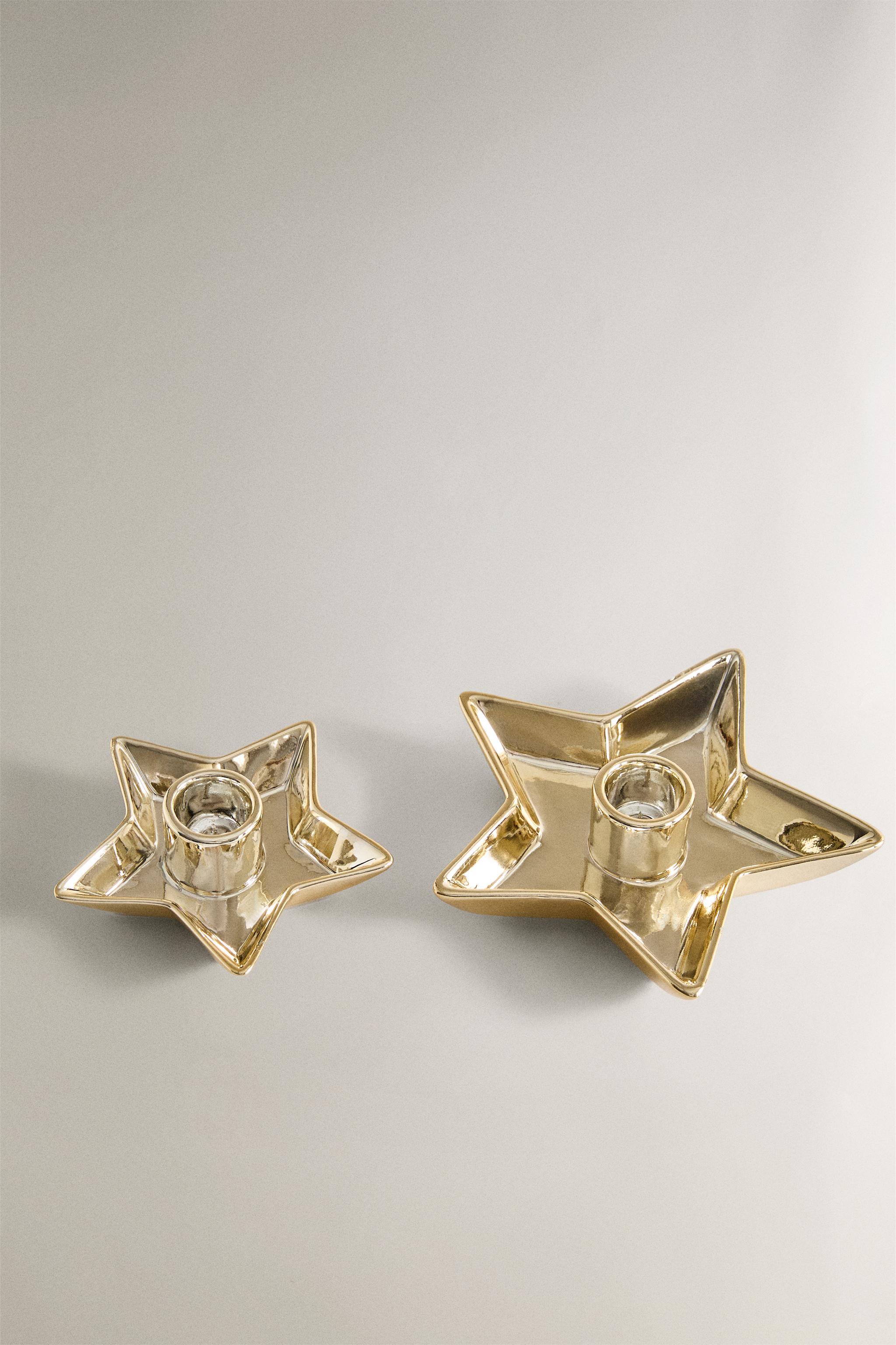 CHRISTMAS STAR PORCELAIN TEALIGHT HOLDER