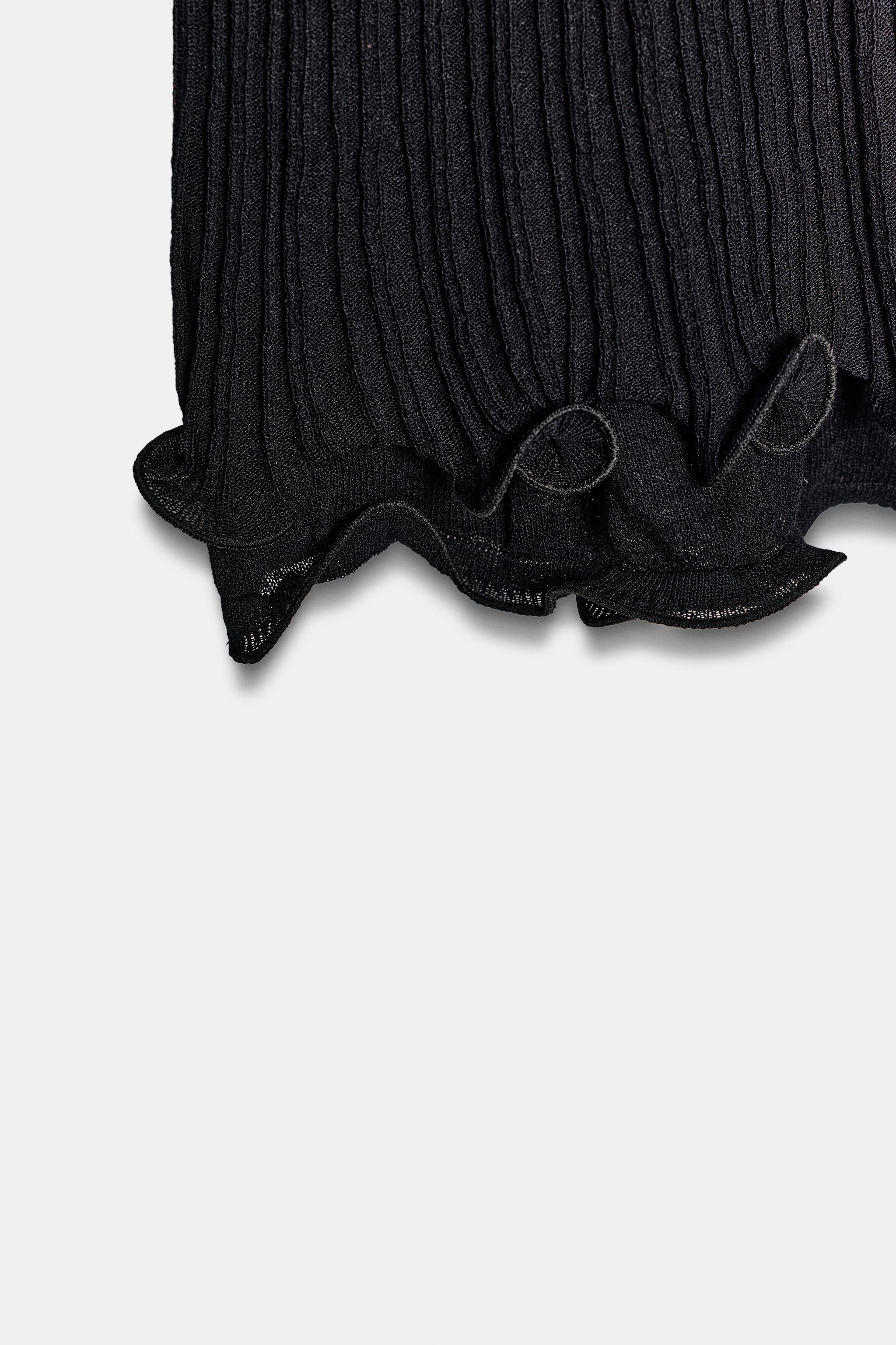 DOUBLE-LAYER KNIT MIDI SKIRT