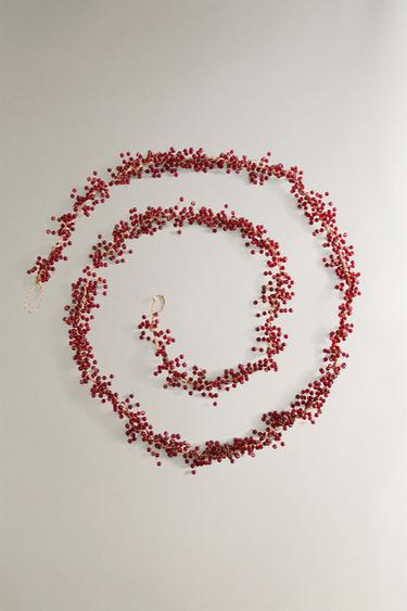 Zara RED BAUBLE GARLAND - 紅色