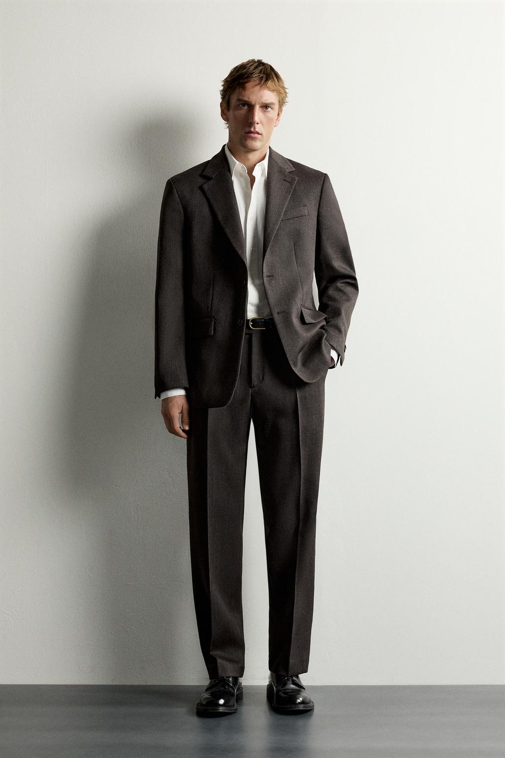 100% WOOL STRIPED SUIT BLAZER MANTECO®