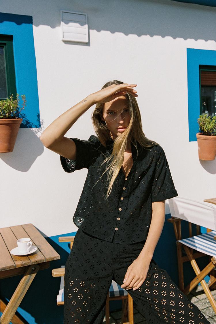OPENWORK EMBROIDERY CULOTTES