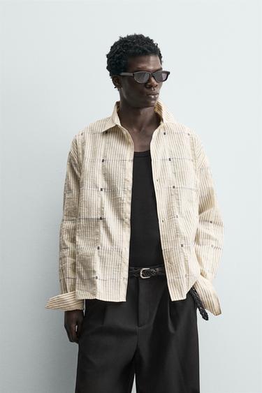 CAMISA COM ESTRUTURA LISTRADA - Riscas da Zara