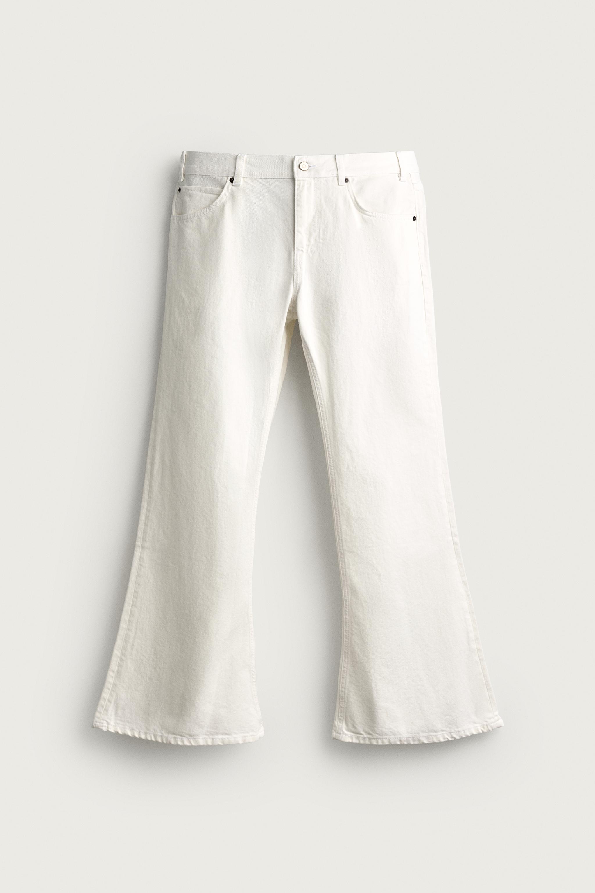 SPARK Flare Fit ホワイトデニムパンツ 32x36 フレアフィットデニムパンツ - ホワイト | ZARA Japan / 日本