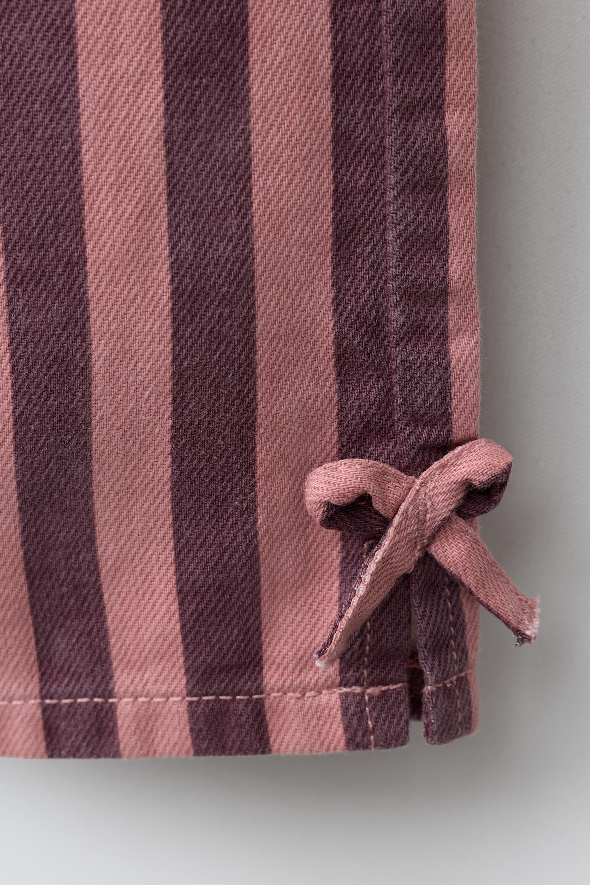 STRIPED CULOTTE JEANS WITH BOWS