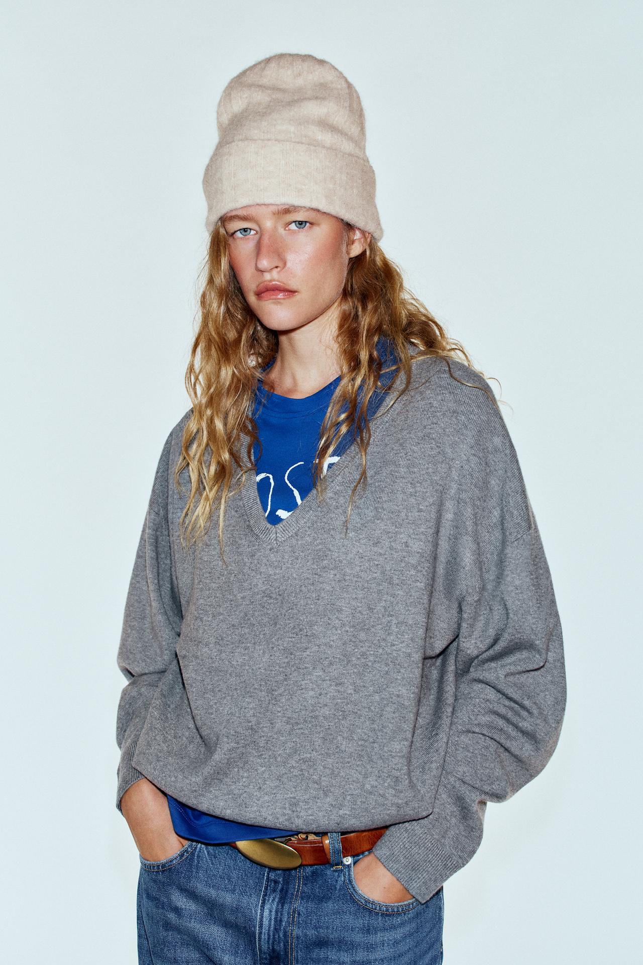 BASIC TURN-UP KNIT BEANIE — Sand