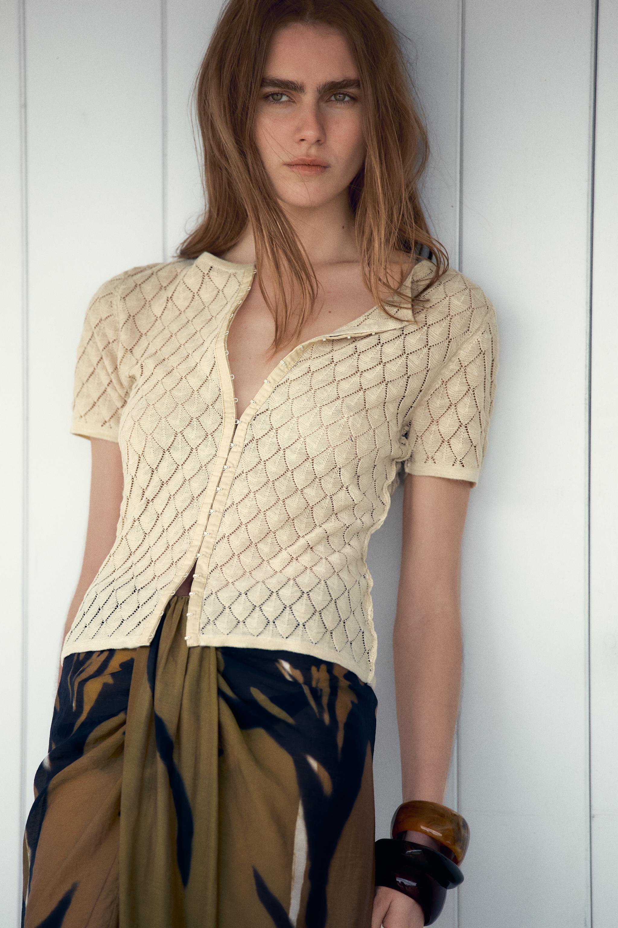 その他 taru TEXTURED KNIT TOP - Ecru | ZARA United States