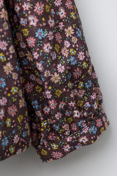 BLOUSE IMPRIMÉ FLEURI - Marron de Zara - Image 2