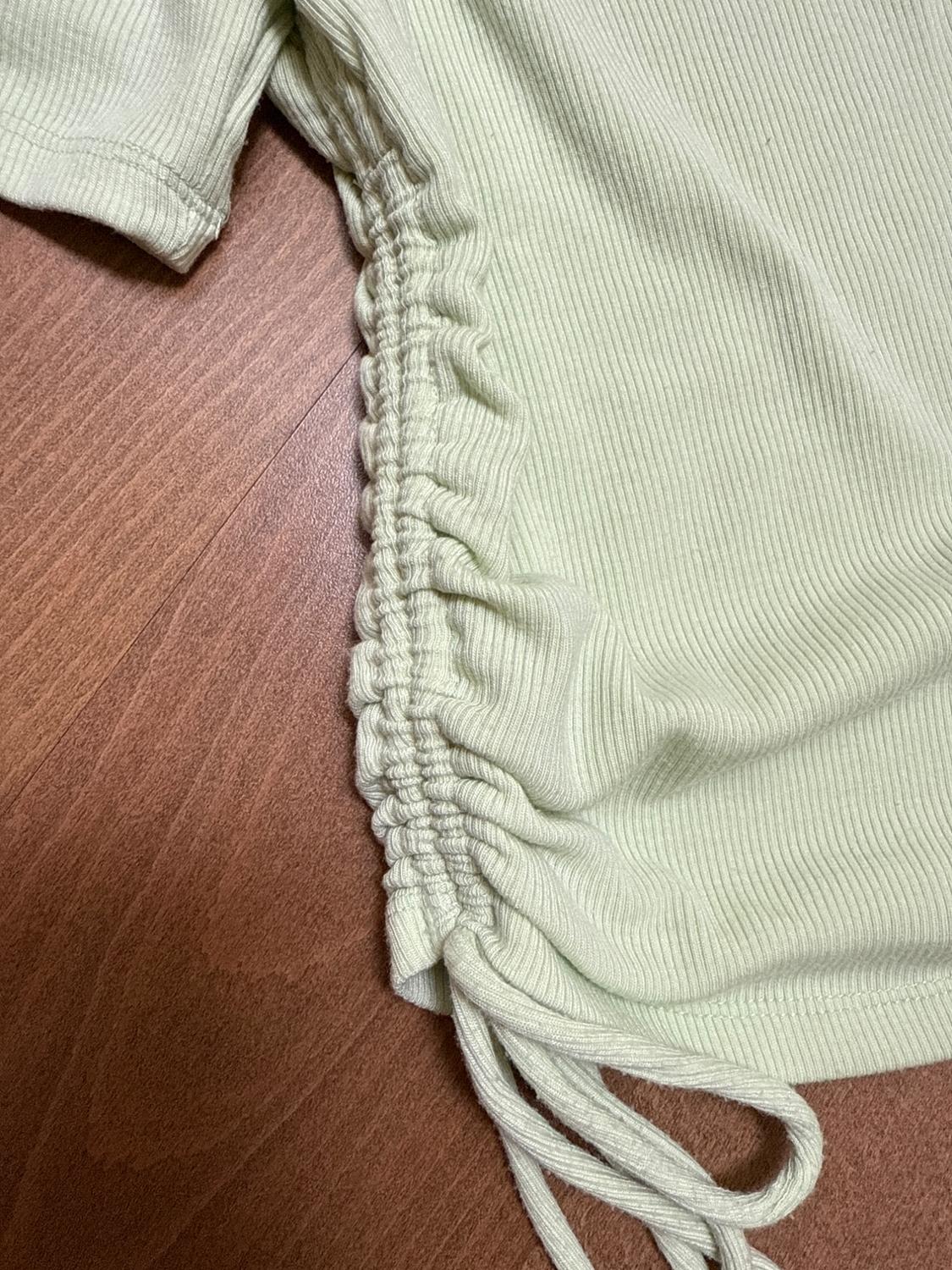 RIBBED TOP WITH GATHERED DETAIL - Image 4