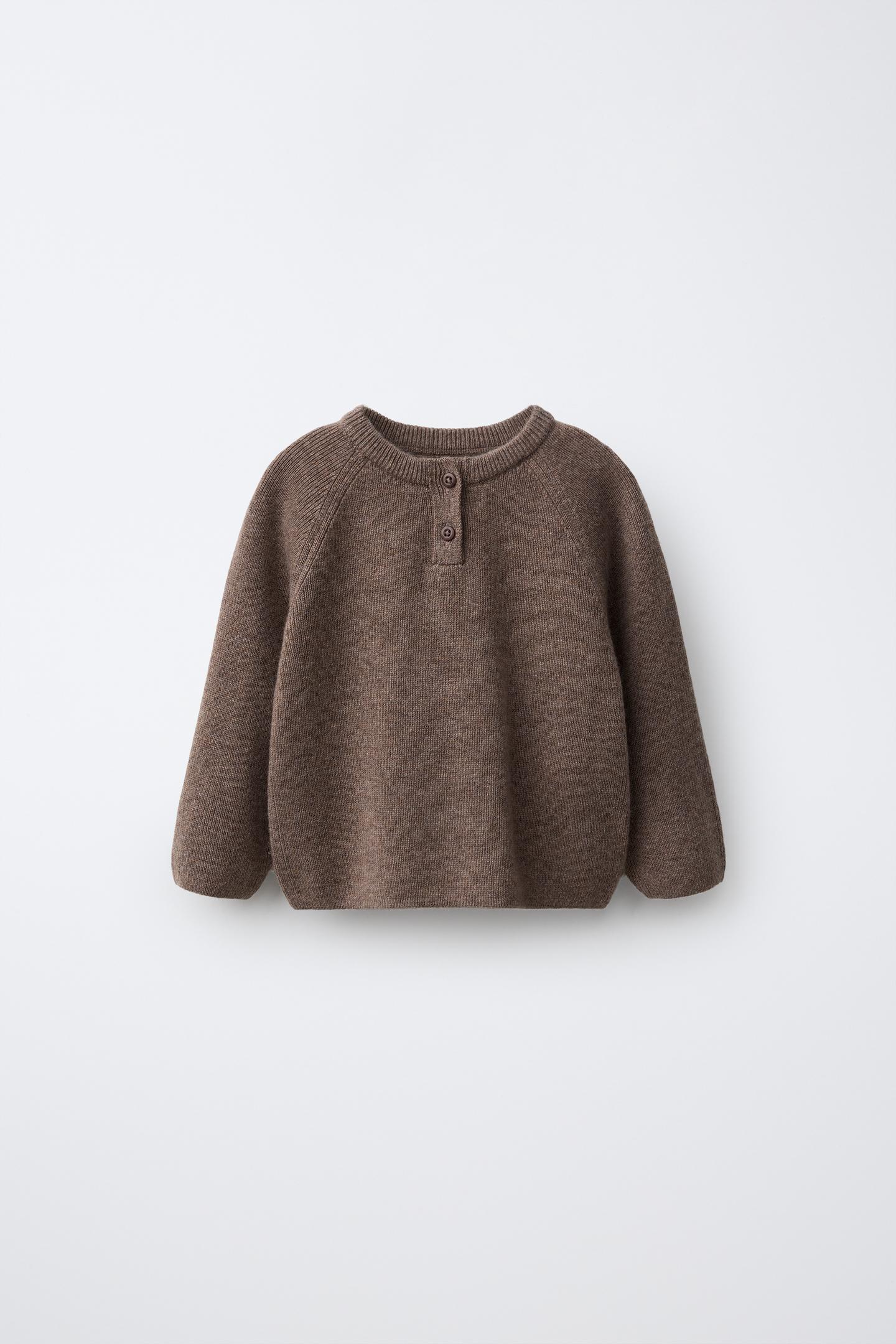 Детский свитер Zara Wool and Cashmere Knit, цвет: Коричневый