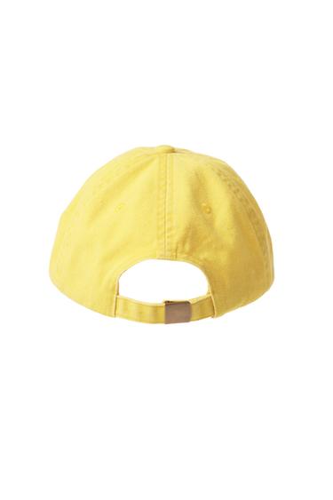 WASHED CAP WITH EMBROIDERED LOGO - Yellow by Zara - Image 3