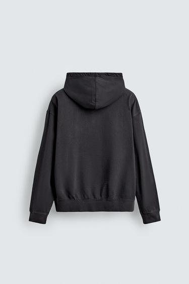 HOODIE WITH TOGGLES - Grey by Zara