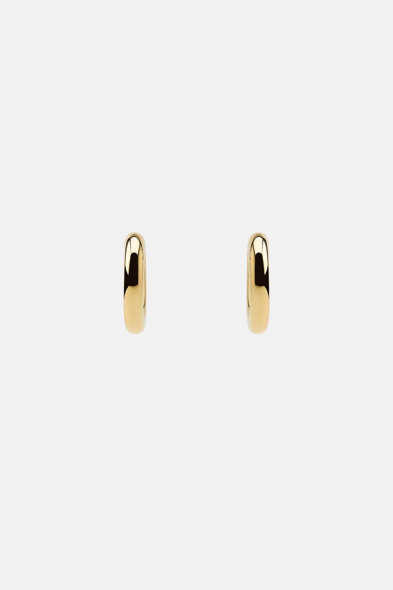 STAINLESS STEEL HOOP EARRINGS — Golden