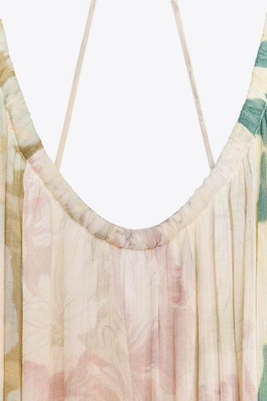ROBE PATCHWORK À FLEURS ZW COLLECTION - Beige de Zara - Image 9