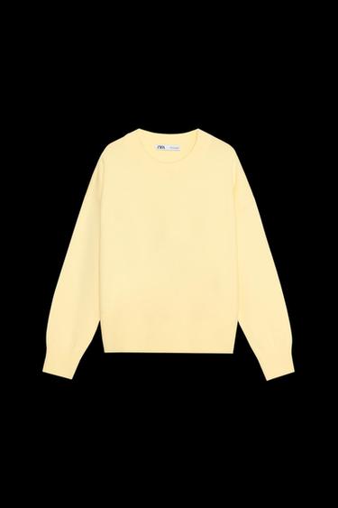 FEINSTRICKSWEATSHIRT - Gelb von Zara