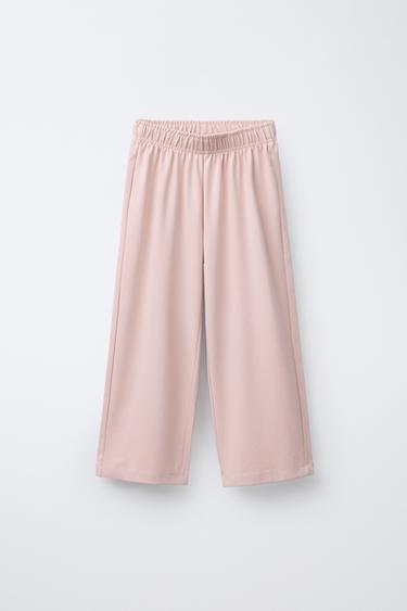 PLAIN PLUSH WIDE LEG SWEATSHIRT AND TROUSERS SET - Pink by Zara - Image 3