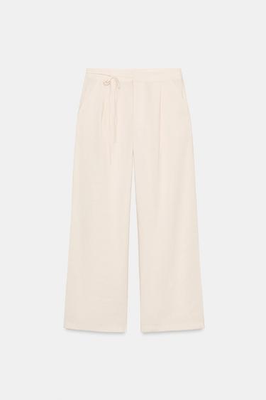 CALÇA COM LAÇO - Cru da Zara
