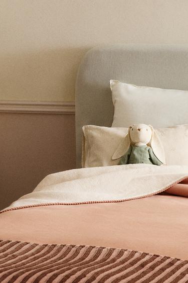 COUVRE-LIT ENFANT VELOURS CÔTELÉ - Rose de Zara - Image 4
