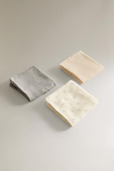 MINISERVIETTE DE BAIN ENFANT MINIFLEUR (LOT DE 3) - Blanc cassé de Zara - Image 2