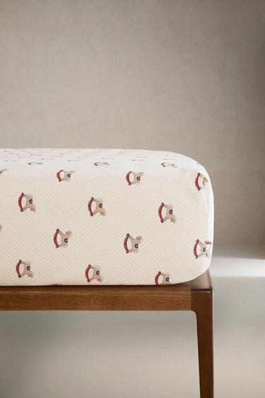 DZIECIĘCE PRZEŚCIERADŁO Z GUMKĄ KONIK ŚWIĘTA - Wielokolorowy Zara