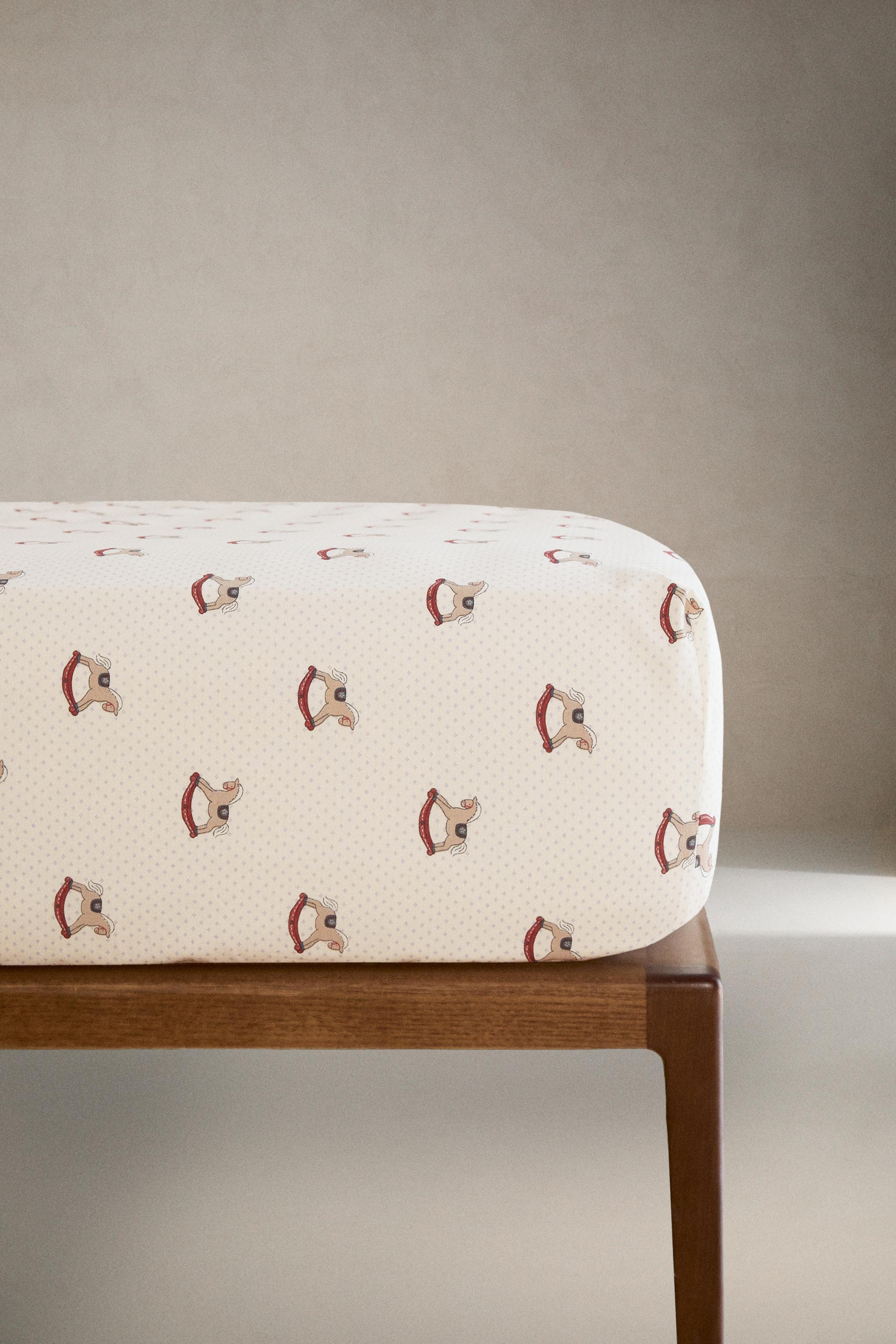 DRAP-HOUSSE ENFANT CHEVAL DE NOËL