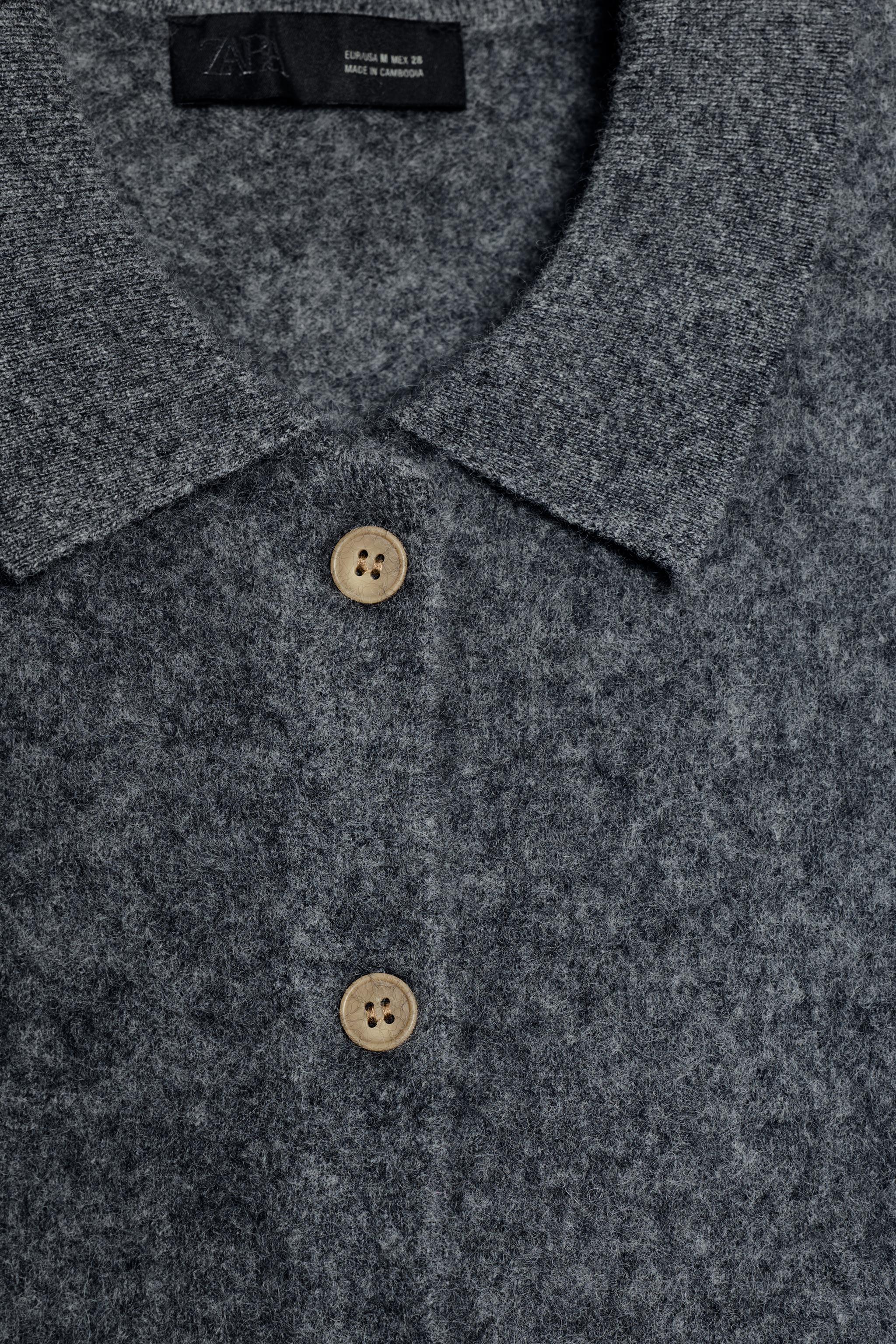 SHORT SLEEVE 100% WOOL POLO JACKET