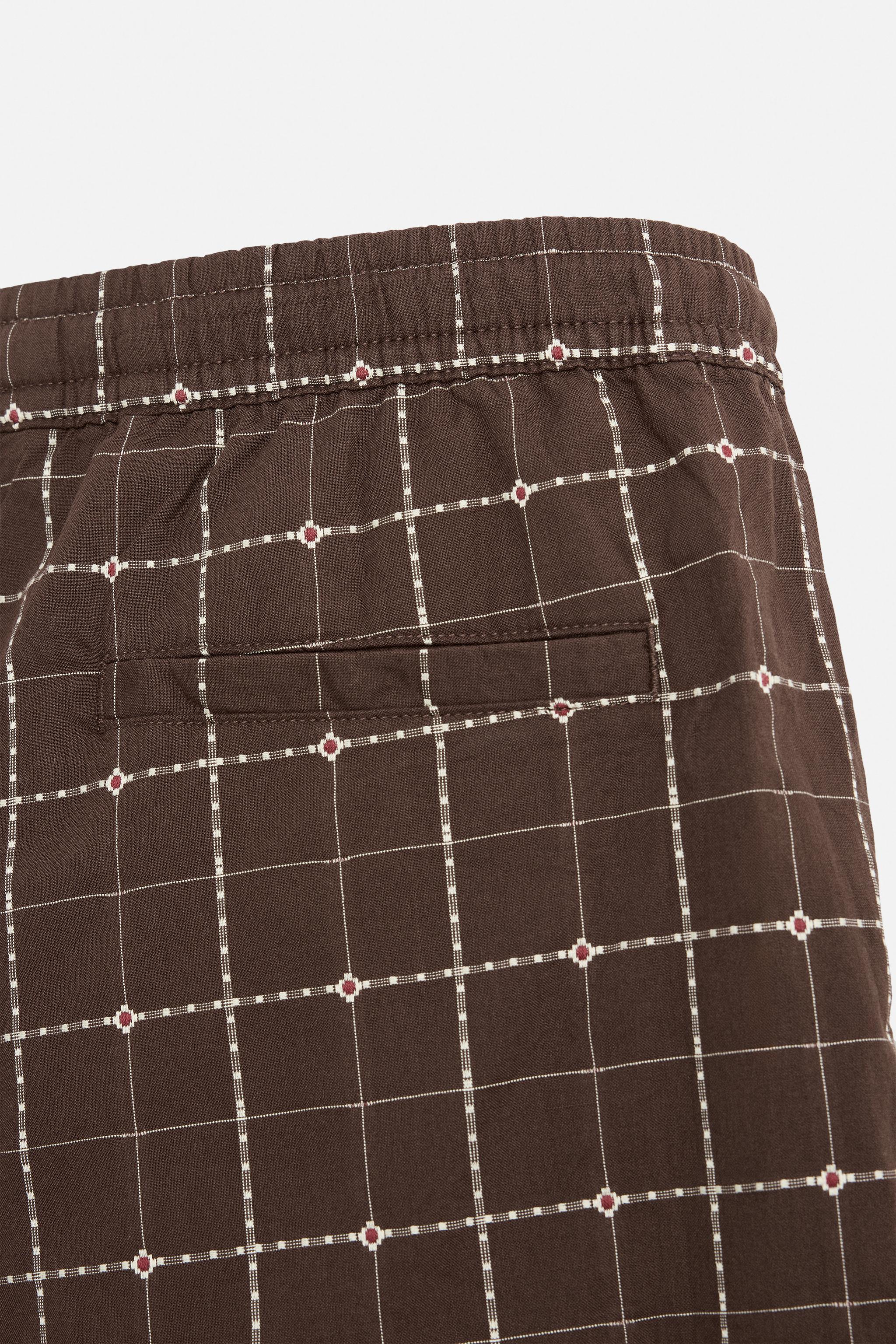 CHECKED JACQUARD SHORTS