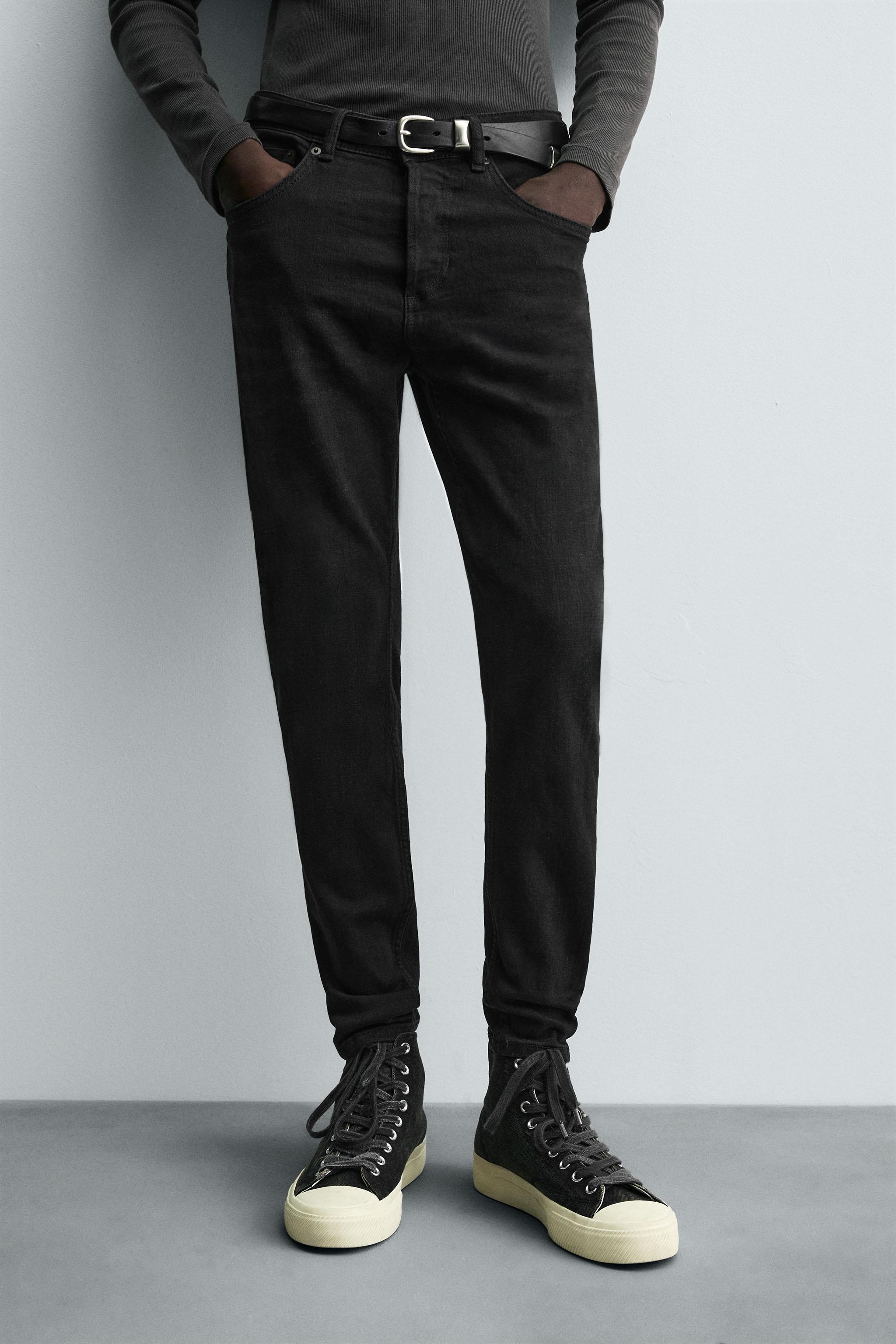 スキニークロップドフィットジーンズ - ブルー | ZARA Japan / 日本