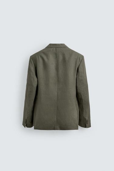 BLAZER TRAJE 100% LINO - Verde claro de Zara