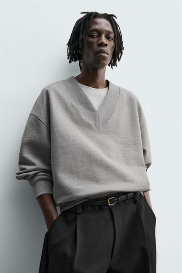 SWEAT RELAXED FIT - Gris chiné de Zara - Image 4