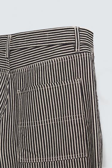 BAGGY FIT STRIPED CARPENTER TROUSERS - Blue by Zara - Image 9