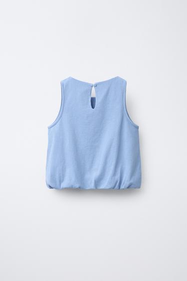 T-SHIRT FLOBO FLEUR BRODÉE - Bleu clair de Zara - Image 1