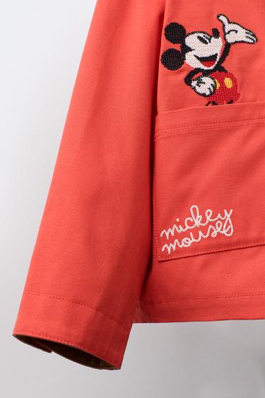 BLOUSON CANVAS BRODÉ MICKEY MOUSE © DISNEY - Corail foncé de Zara - Image 5