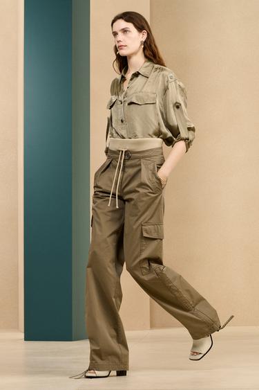 Baggy Pantalones Casuales Pantalón Bombacho Mujer Outfit Loose Women  Combats Women's Cargo Trousers ZARA United Kingdom