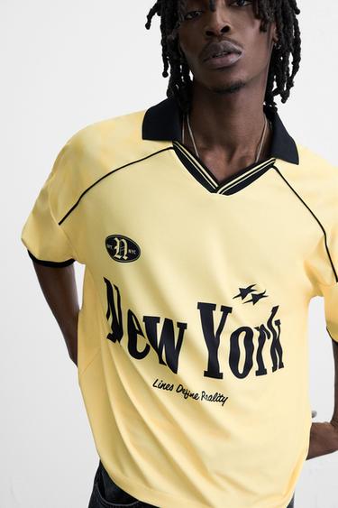 RETRO FOOTBALL PRINT POLO SHIRT - Light yellow by Zara - Image 5