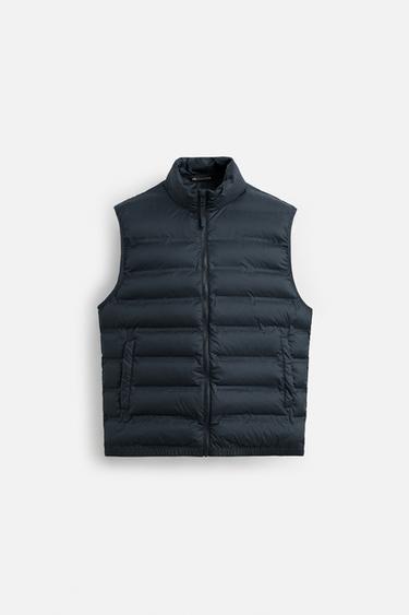 LIGHTWEIGHT PUFFER GILET - Navy blue by Zara
